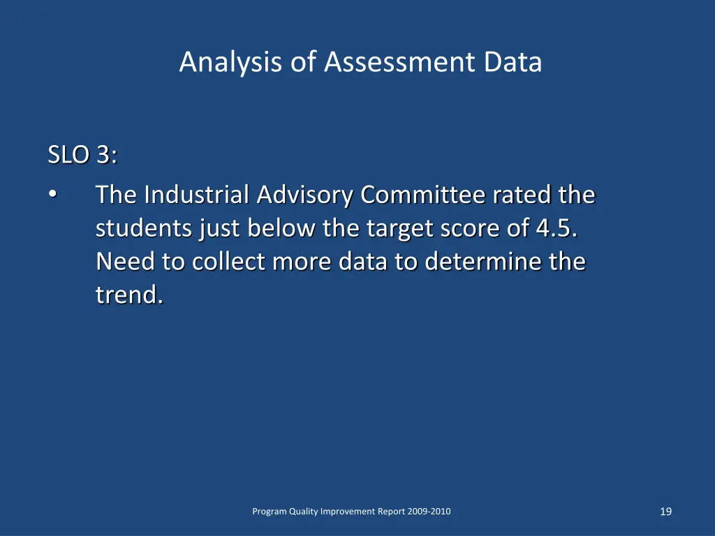 analysis of assessment data 2
