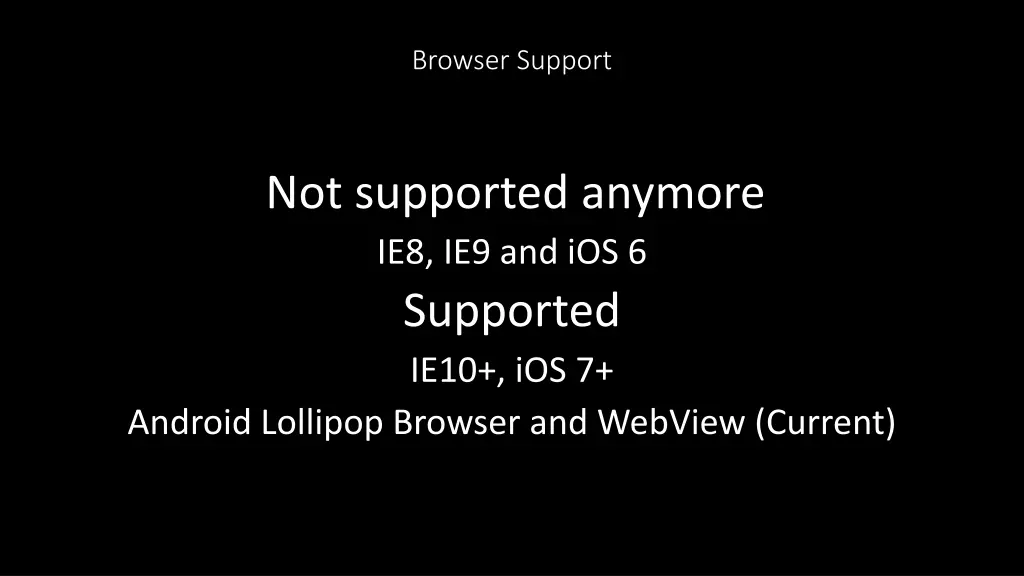 browser support