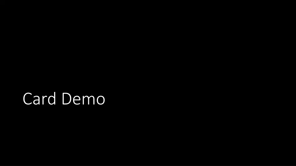 card demo
