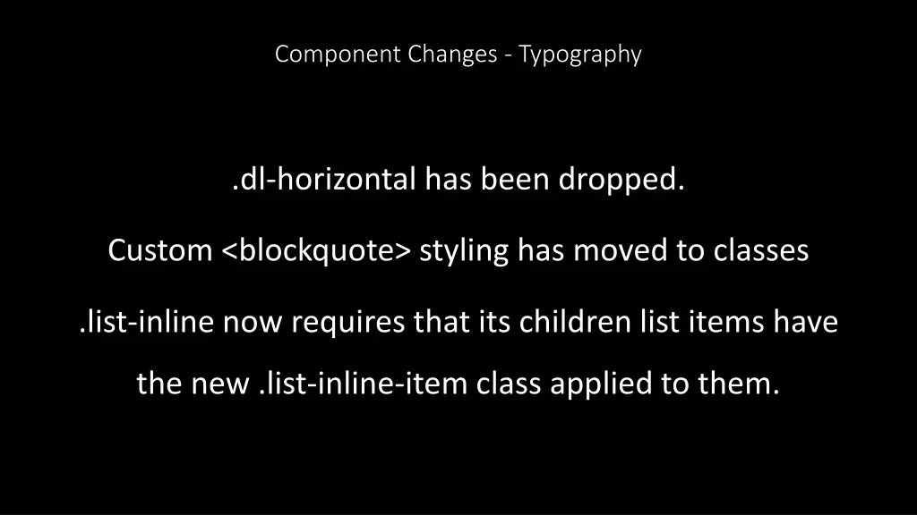 component changes typography