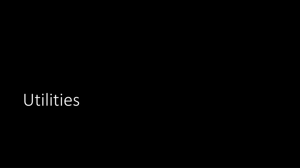 utilities