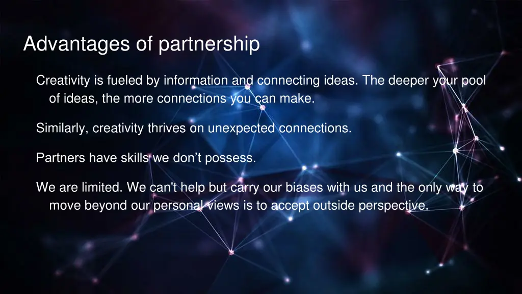 advantages of partnership 3