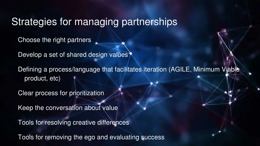 strategies for managing partnerships 6