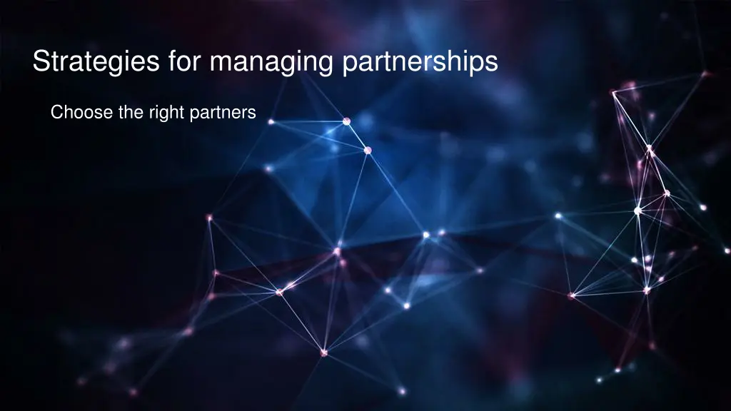 strategies for managing partnerships