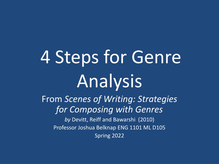 4 steps for genre analysis from scenes of writing