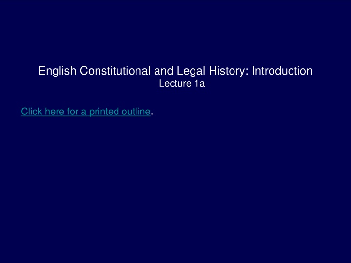 english constitutional and legal history