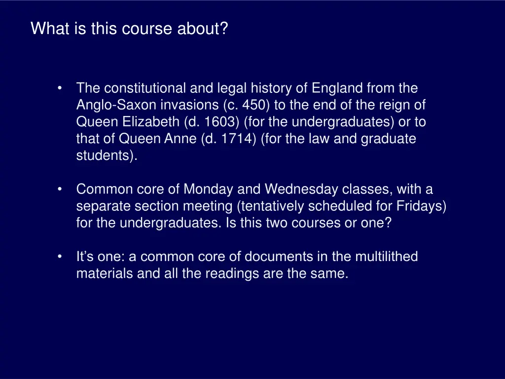 what is this course about