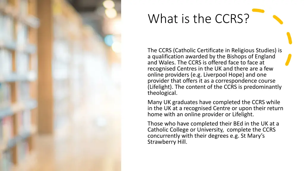 what is the ccrs