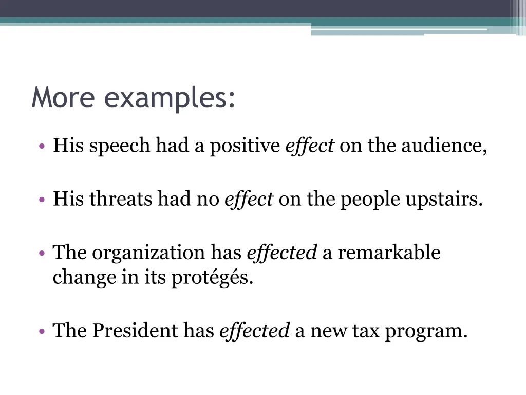 more examples