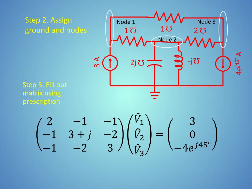 step 2 assign ground and nodes