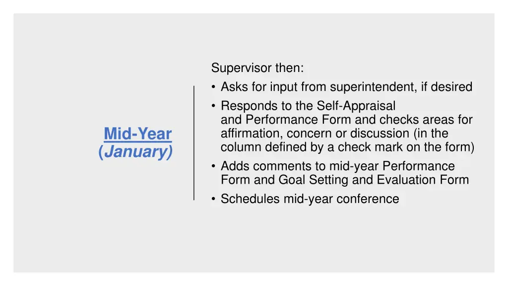 supervisor then asks for input from