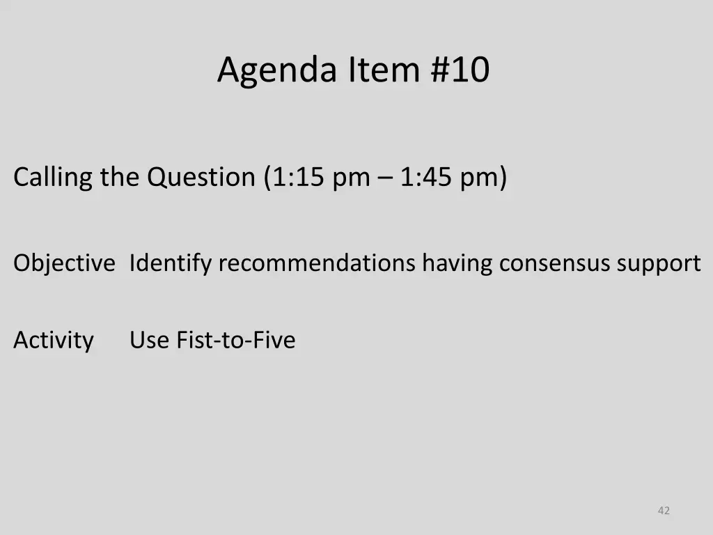 agenda item 10