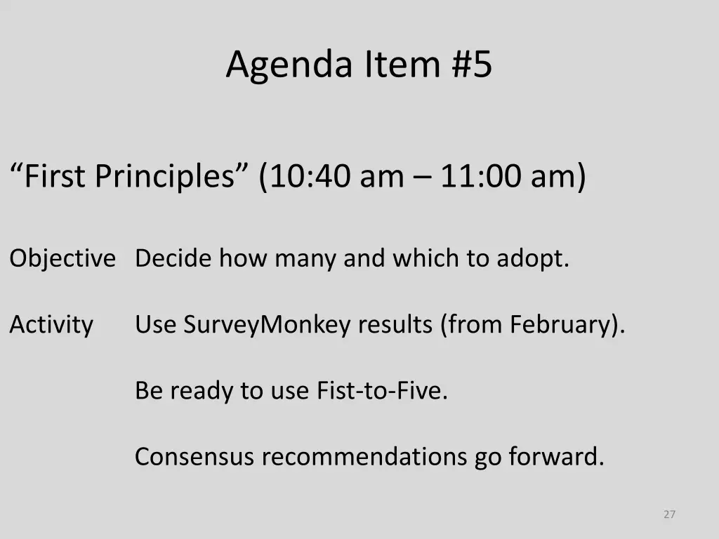 agenda item 5