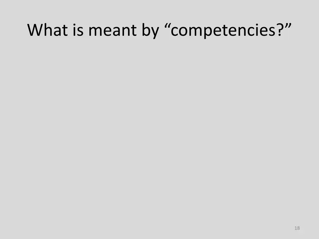 what is meant by competencies