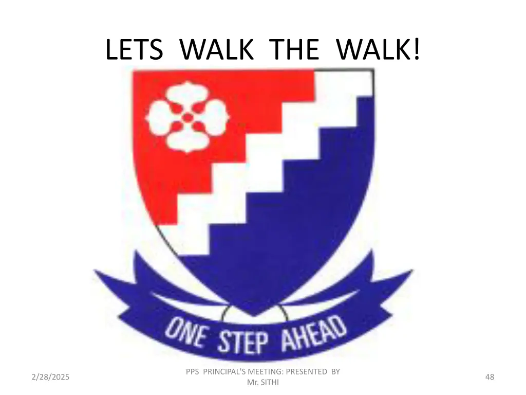 lets walk the walk