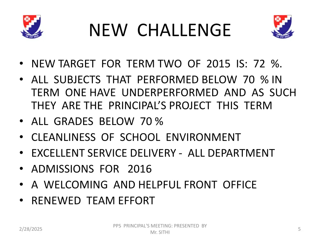new challenge