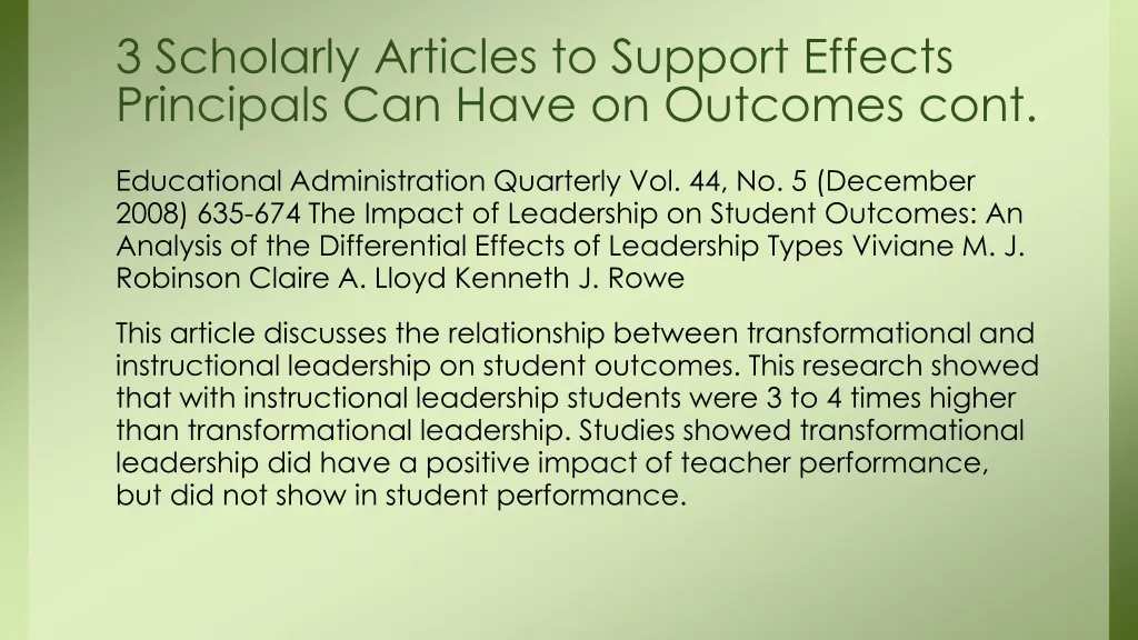 3 scholarly articles to support effects 2