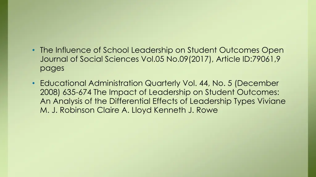 the influence of school leadership on student