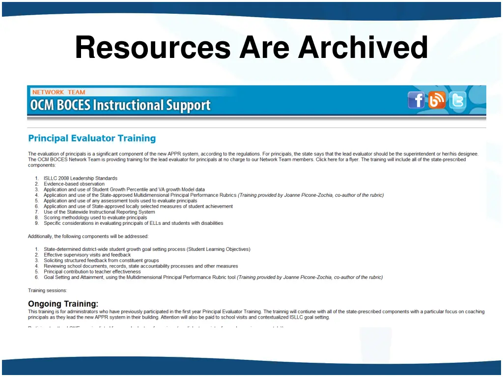 resources are archived