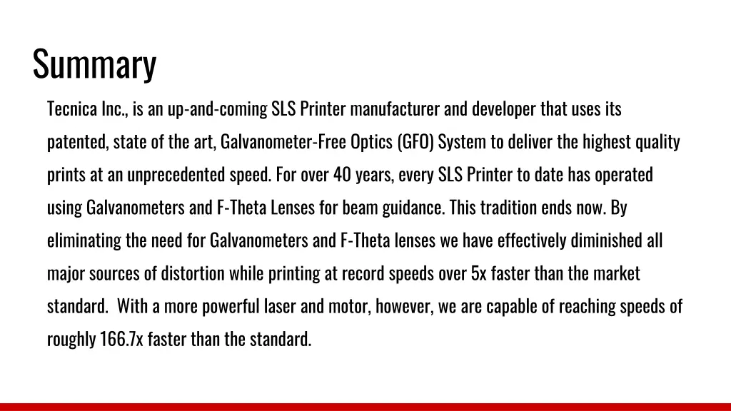 summary tecnica inc is an up and coming