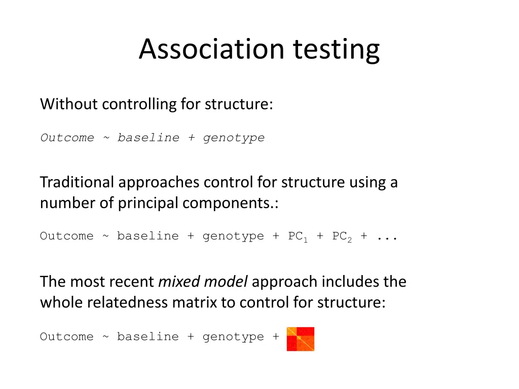 association testing