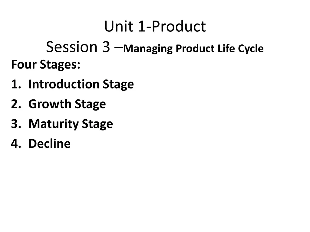 unit 1 product