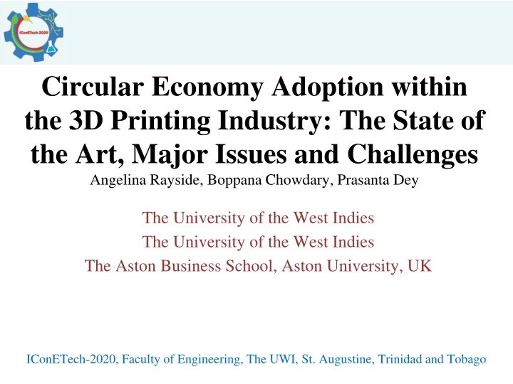 circular economy adoption within the 3d printing