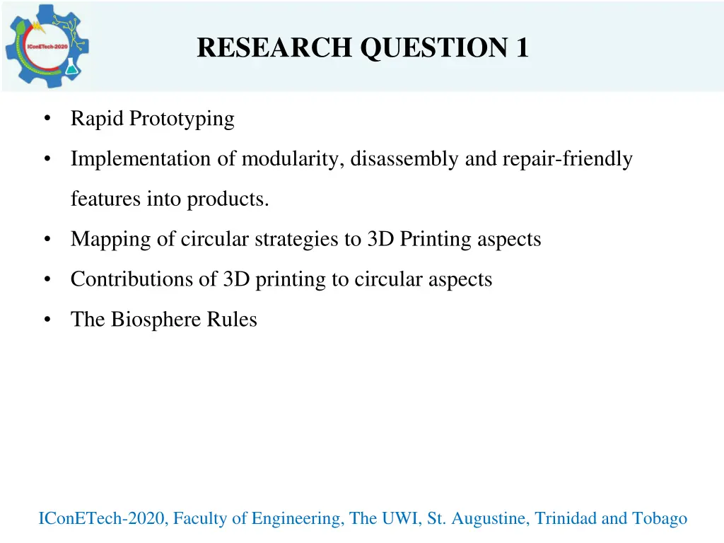 research question 1