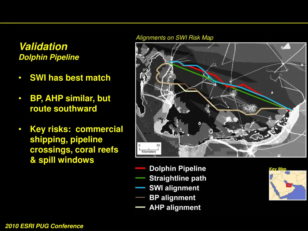 alignments on swi risk map