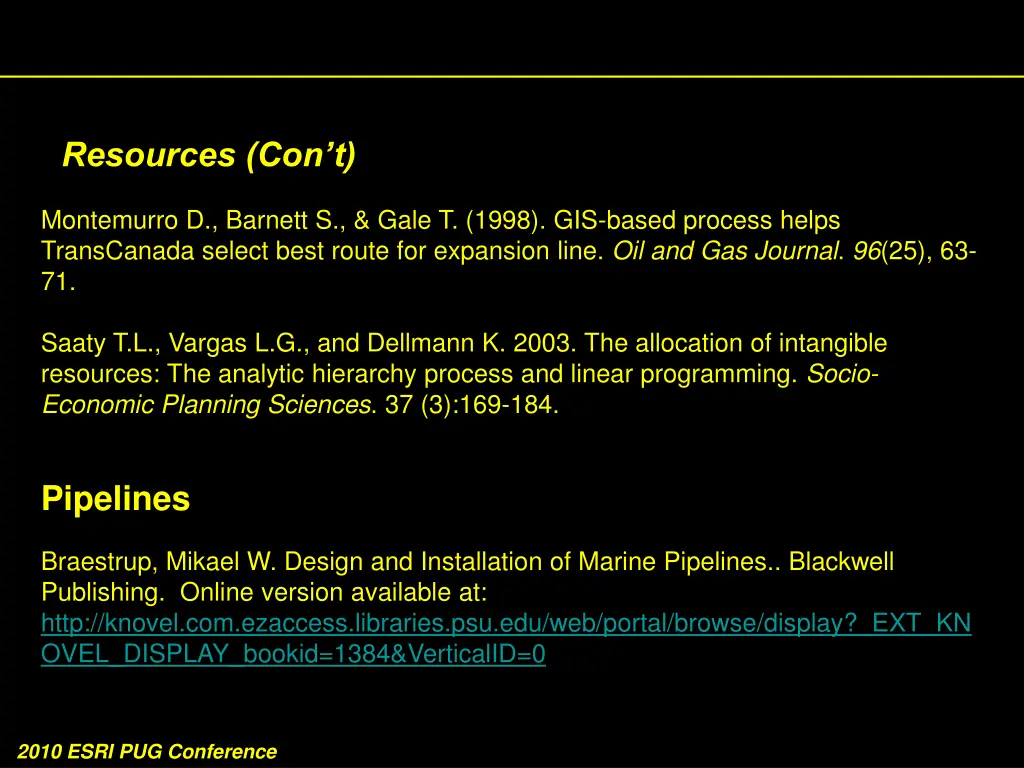 resources con t