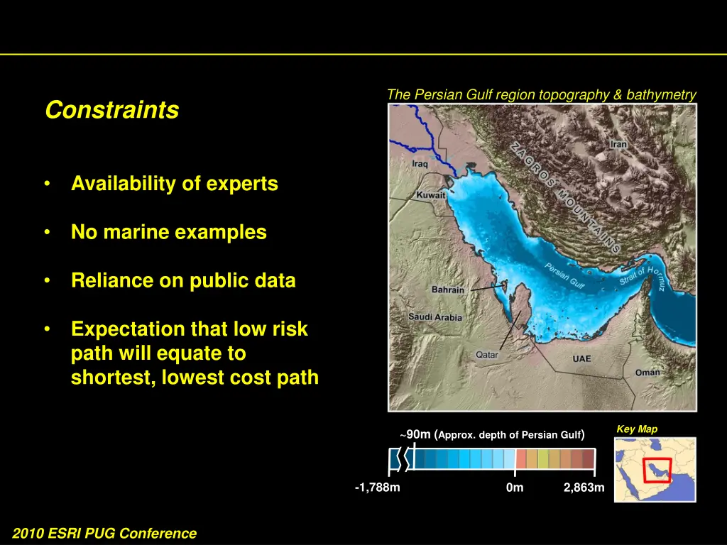the persian gulf region topography bathymetry 1