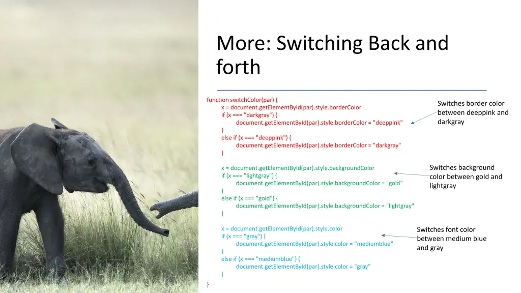 more switching back and forth