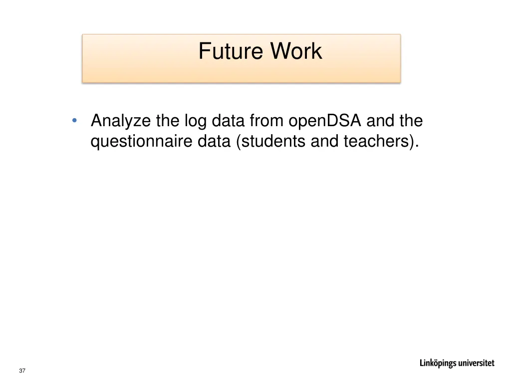 future work