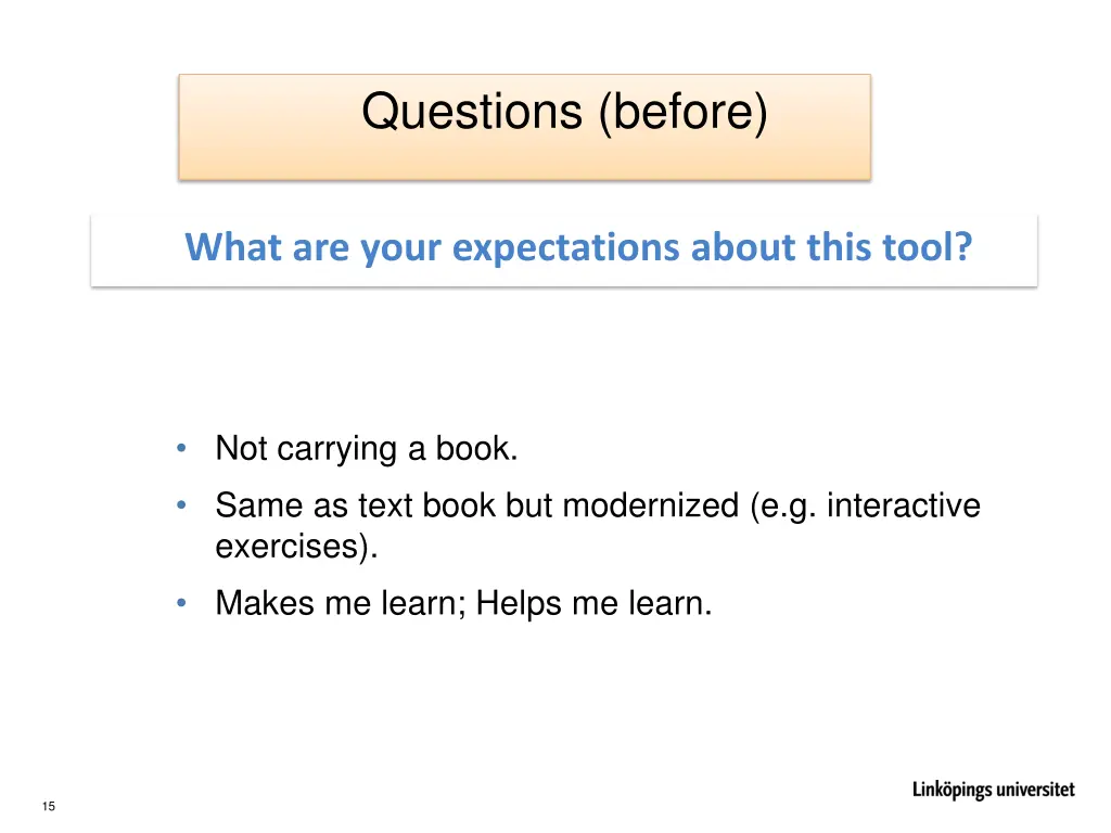 questions before