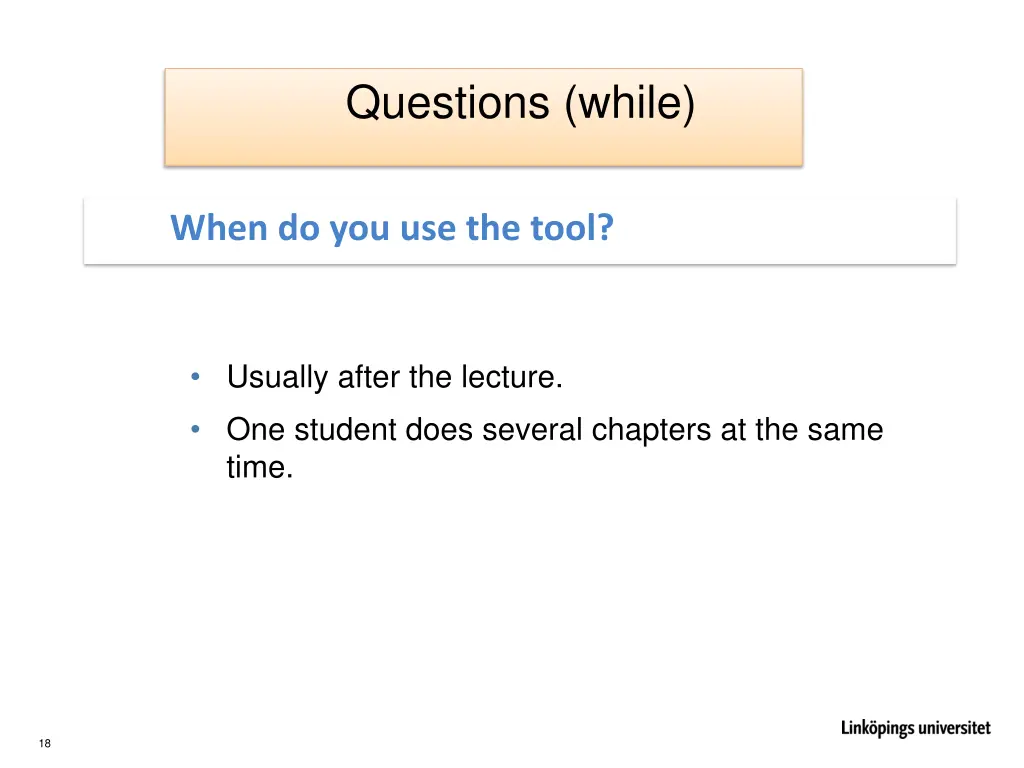 questions while 1
