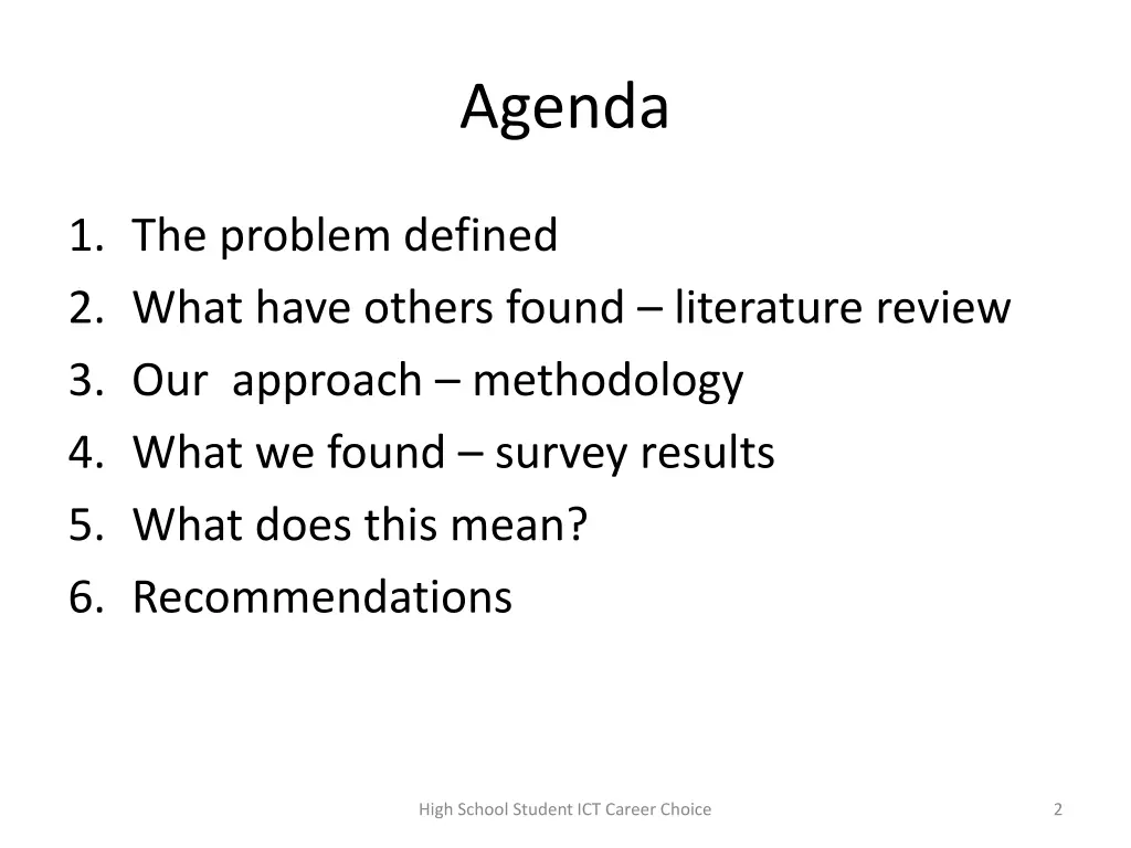 agenda