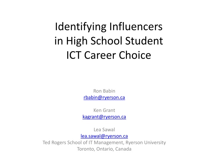 identifying influencers in high school student