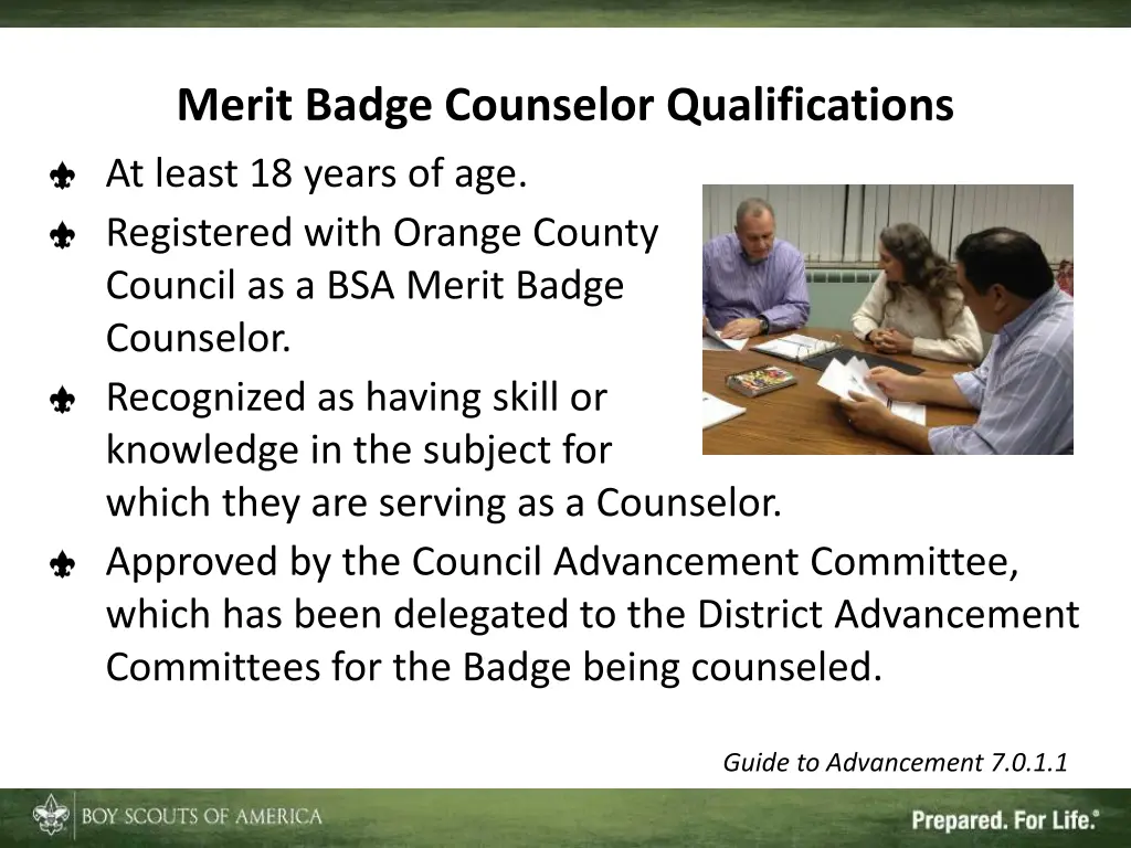 merit badge counselor qualifications
