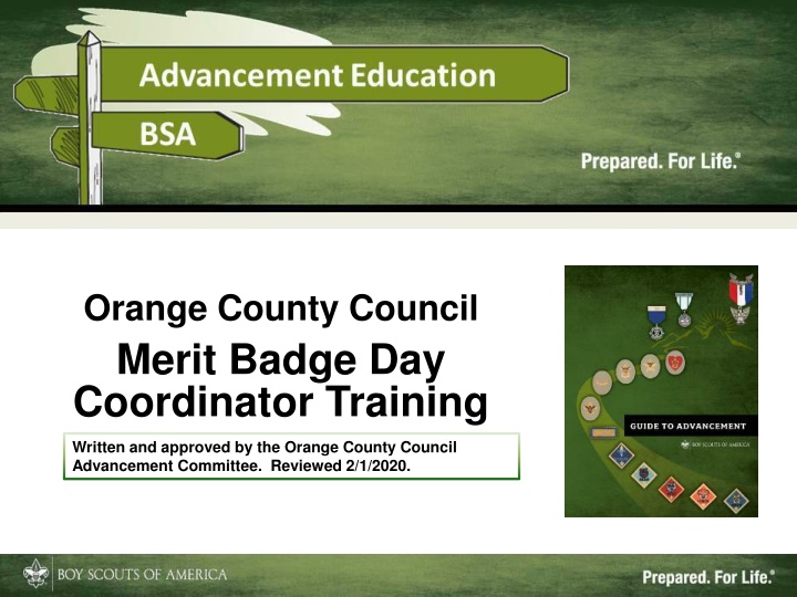 orange county council merit badge day coordinator
