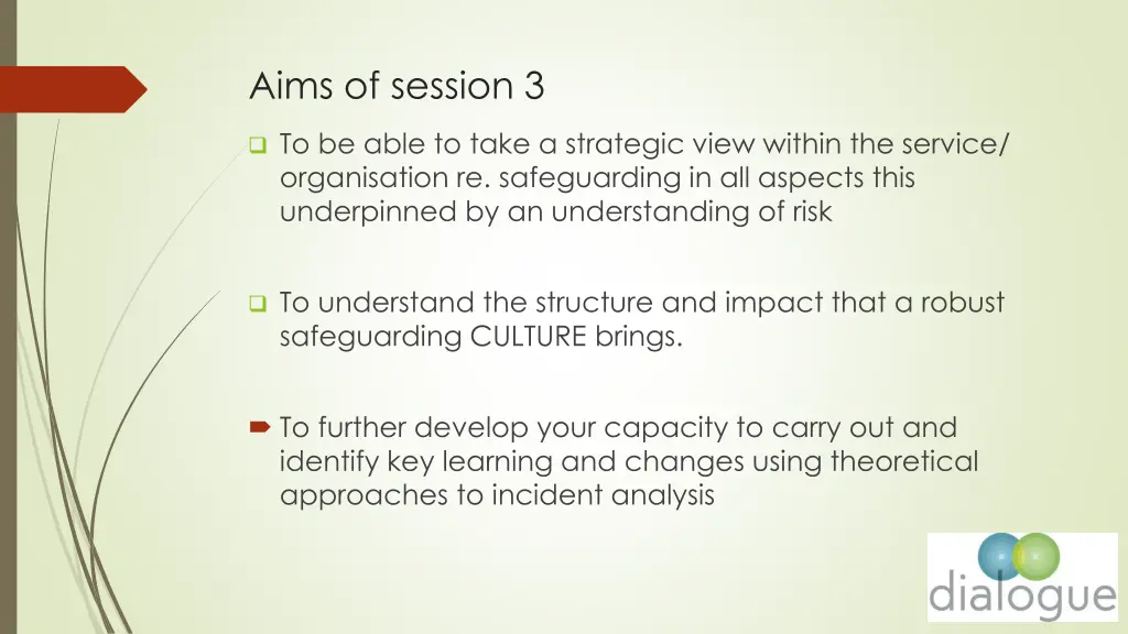 aims of session 3