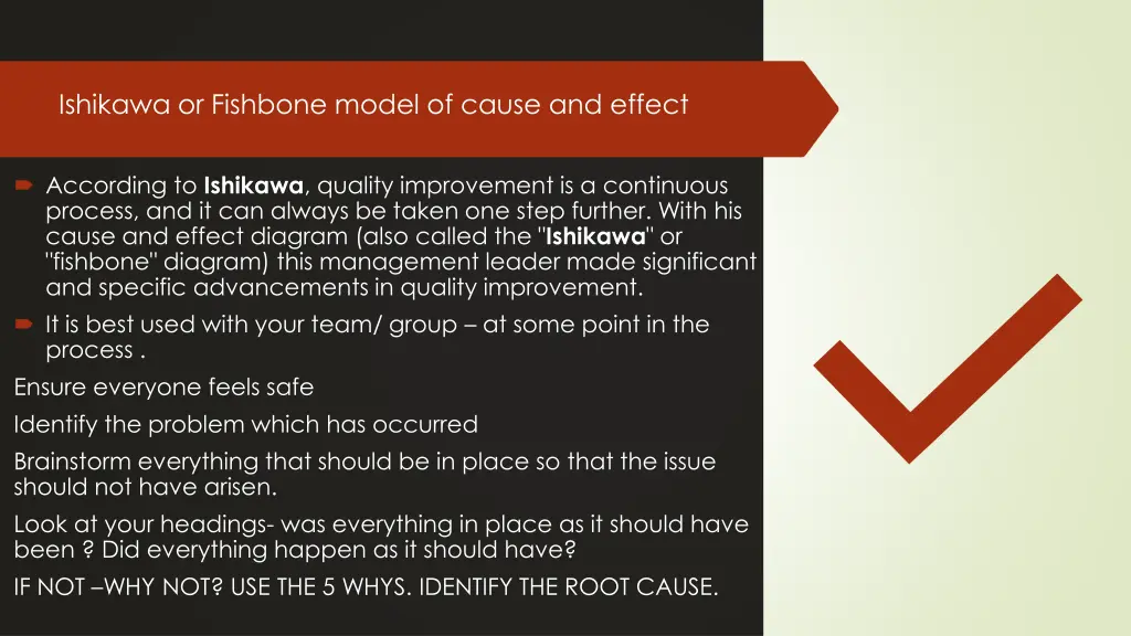 ishikawa or fishbone model of cause and effect