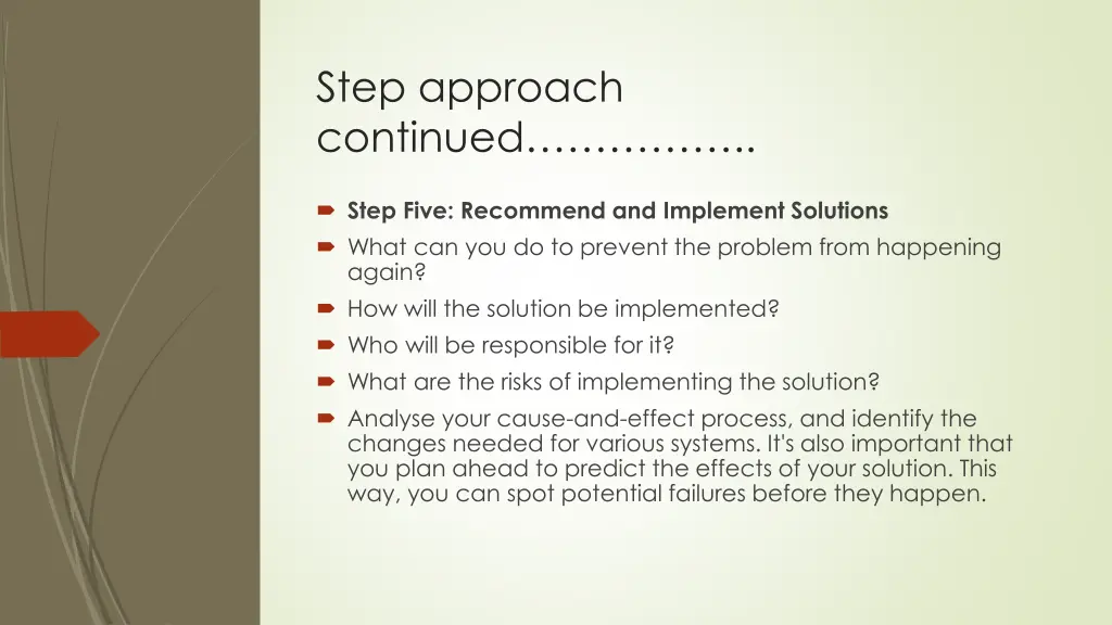 step approach continued 1