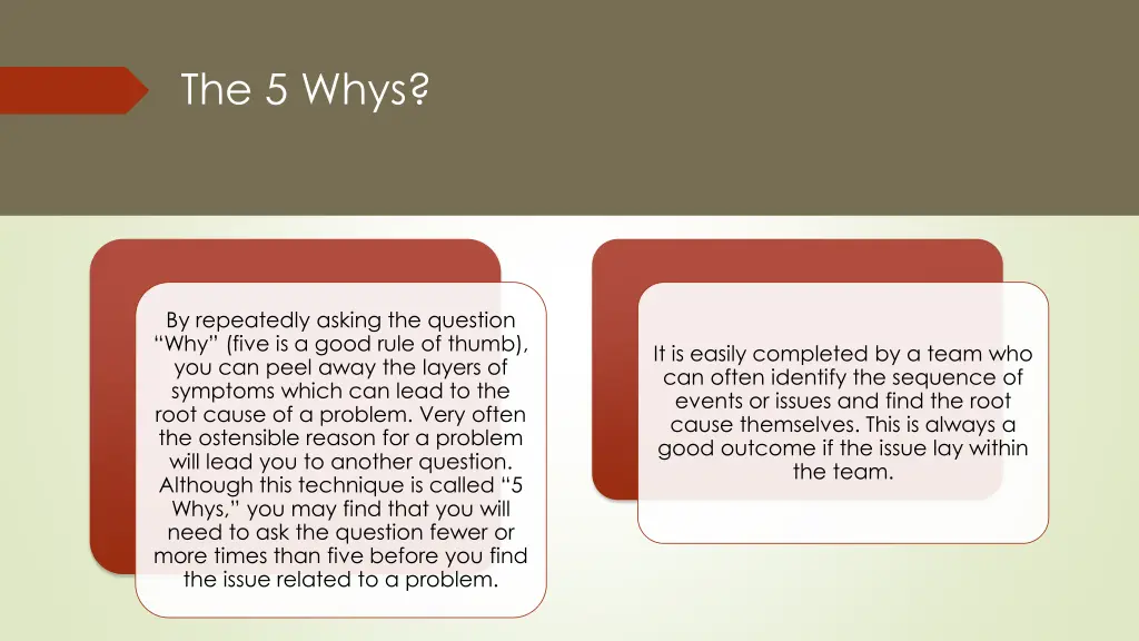 the 5 whys