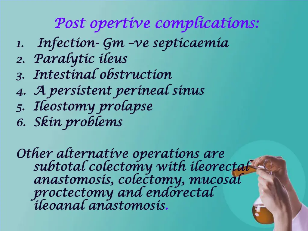 post opertive complications post opertive