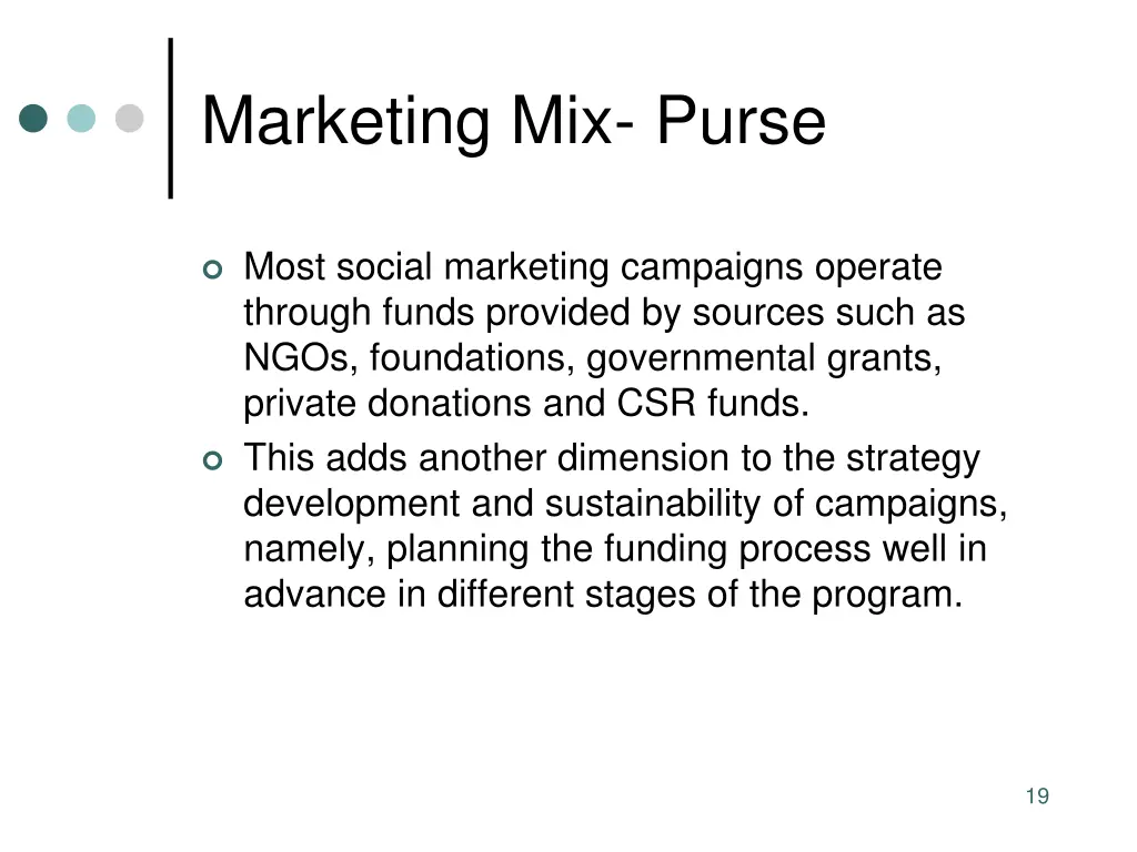 marketing mix purse