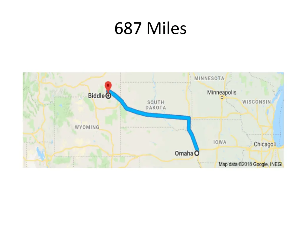 687 miles