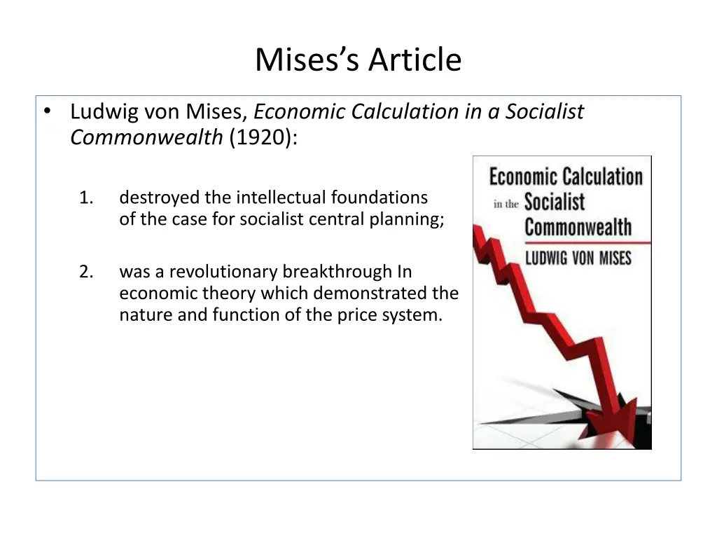 mises s article