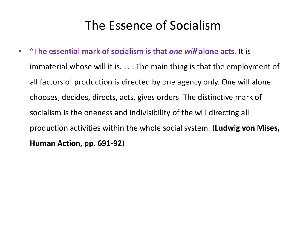 the essence of socialism