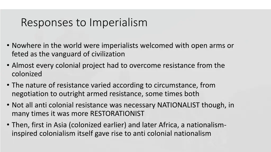 responses to imperialism