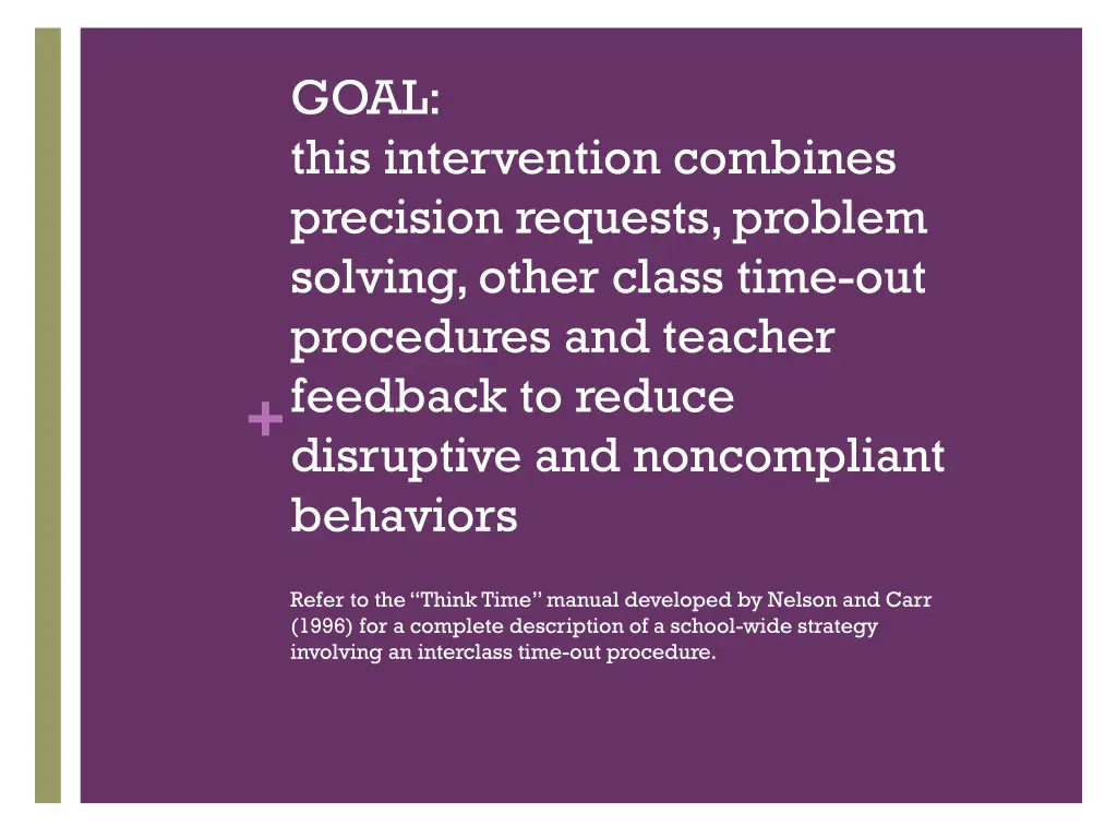 goal this intervention combines precision